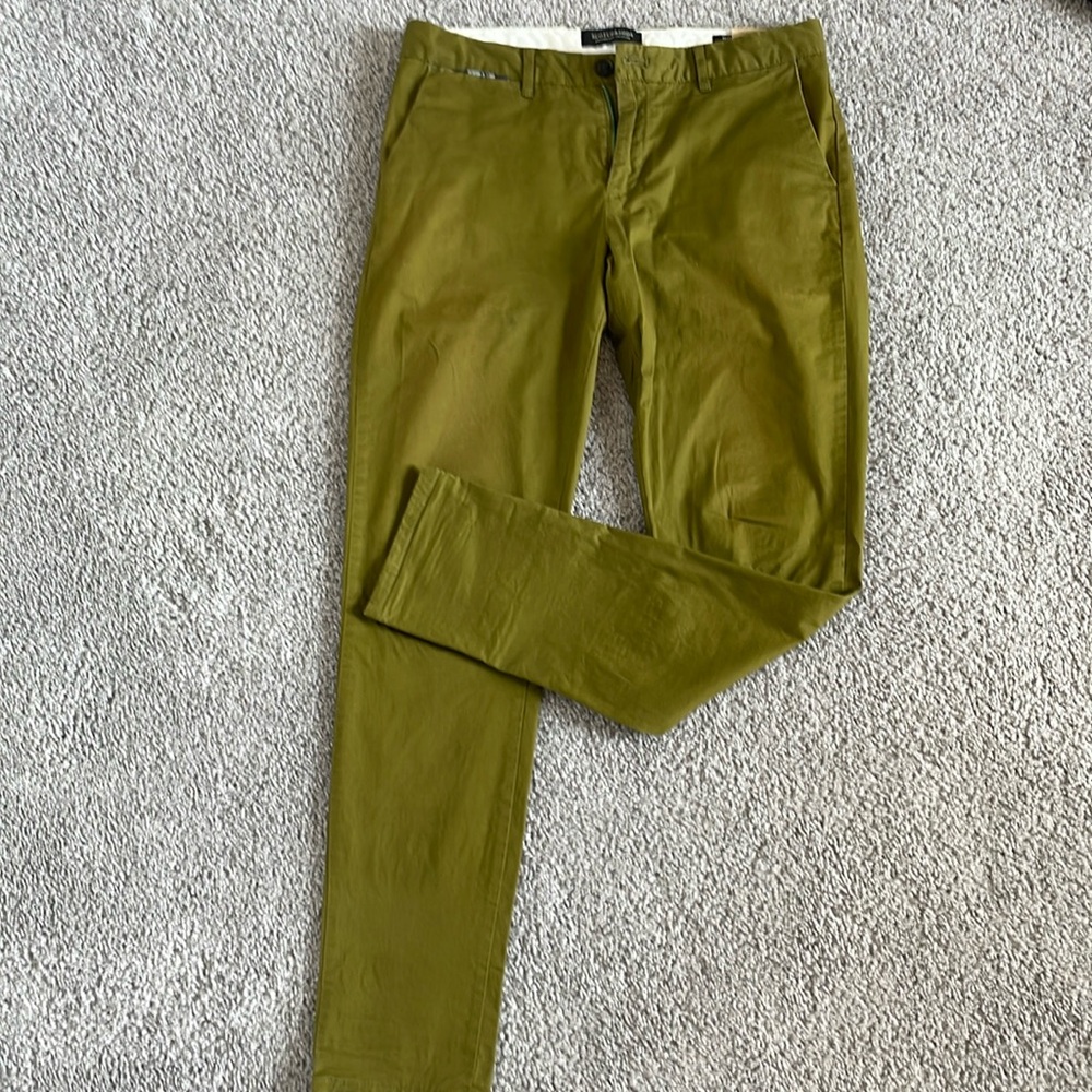 Scotch and soda army green stretchy chinos